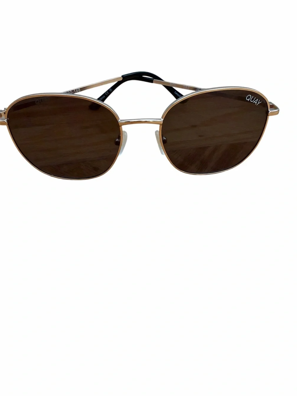 QUAY JEZABELL Polarized Sunglasses Gold Smoke